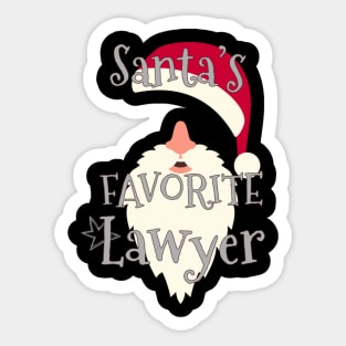 Attorney Time Santa'S Favorite Lawyer Sticker